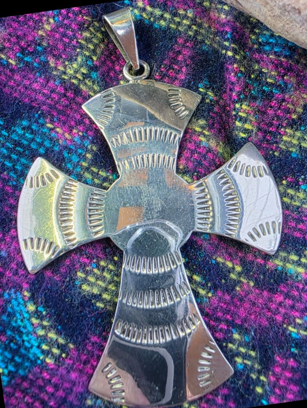 Vintage Taxco sterling cross